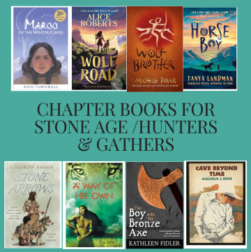 Image showing book recommendations for a stone age unit study